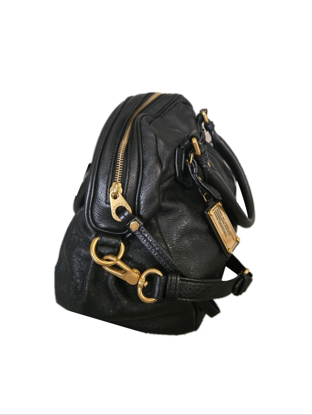 🖤 Marc By Marc Jacobs Classic Q Groovee Satchel Black Leather Crossbody Bag - Picture 2 of 16